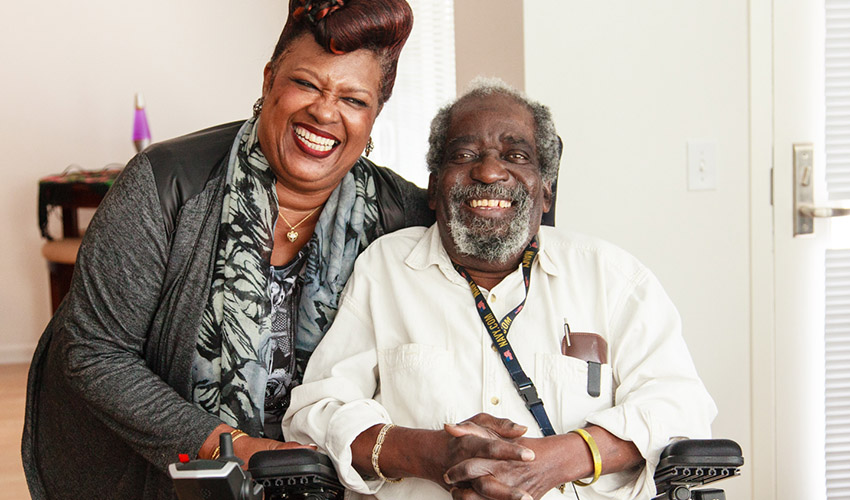 SFSU Alumna Marilyn French-Speller with Meals on Wheels client, Jimmy Davis
