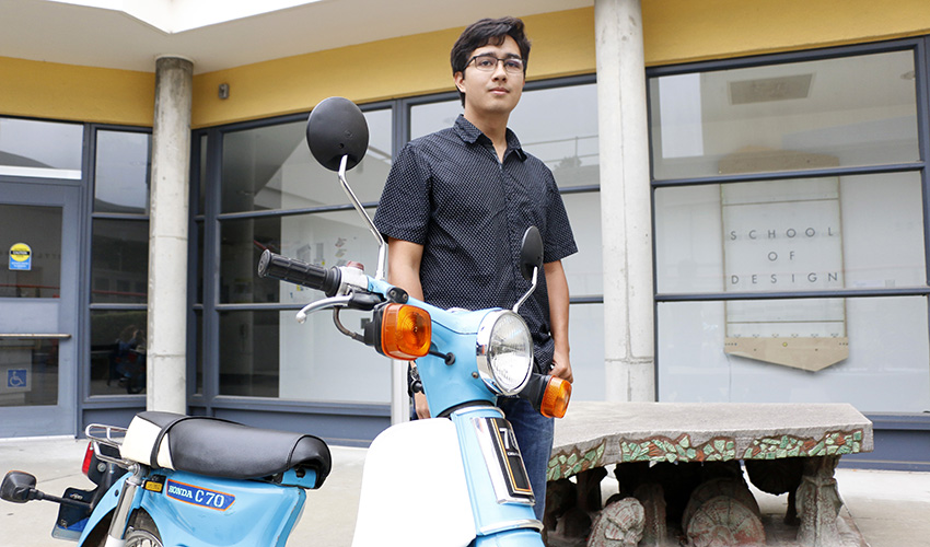 Anucha and his motorcycle