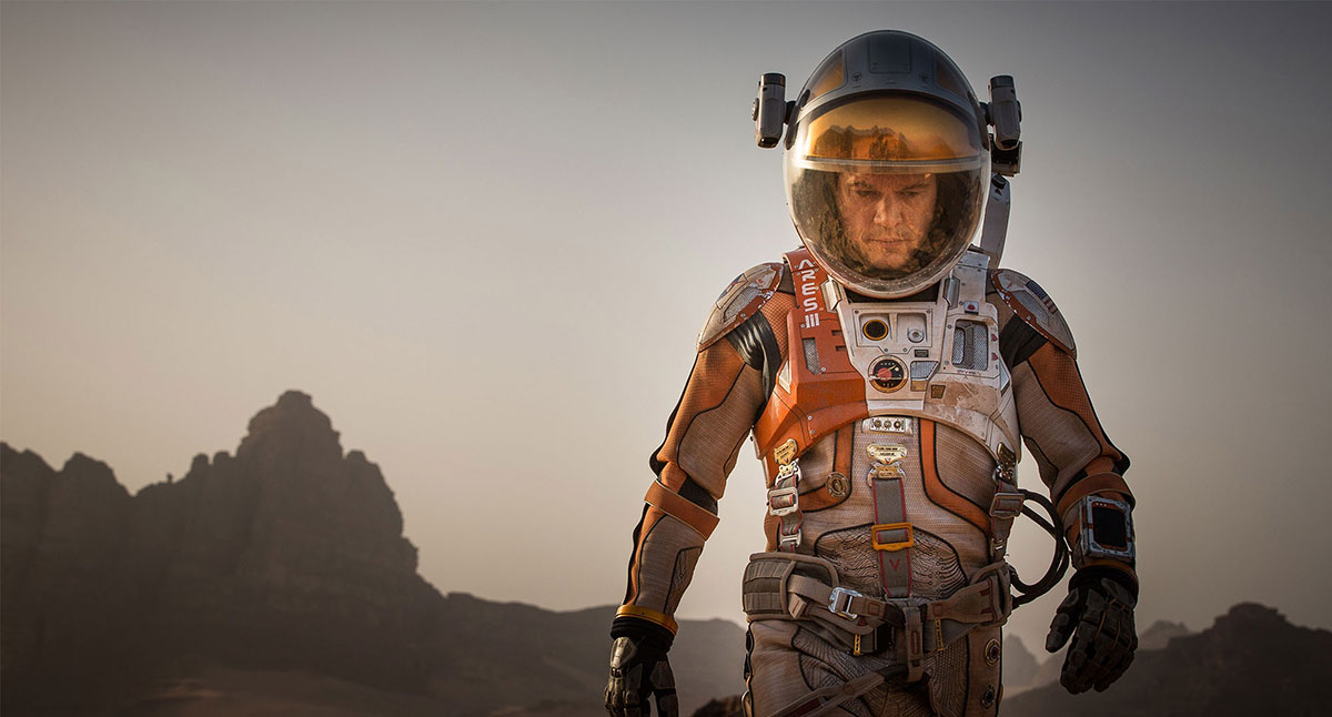 Actor Matt Damon as Mark Watney in "The Martian" by photographer Aidan Monaghan for 20th Century Fox
