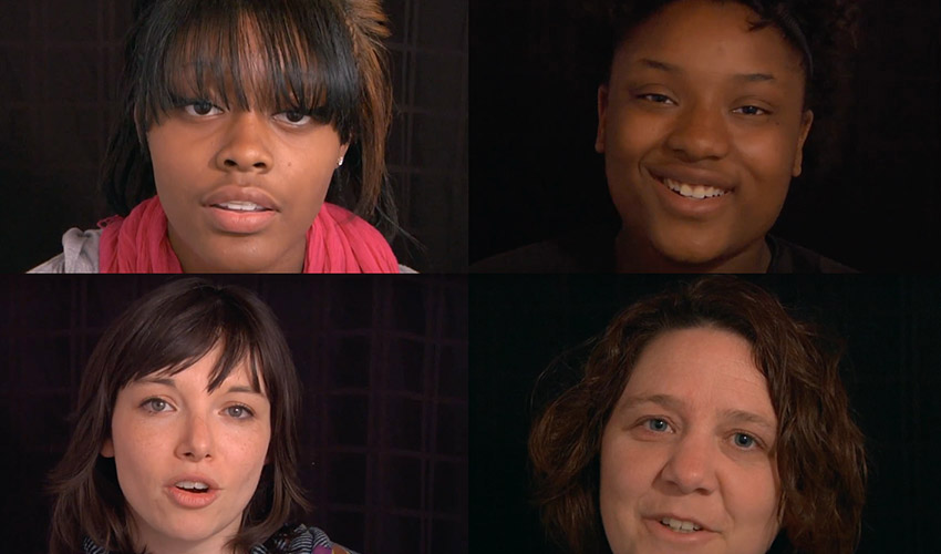 A screen shot from BeyondBullyingProject.com shows a composite of some of the faces behind the stories.