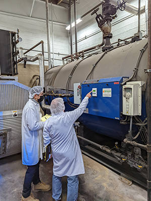 Student engineer Vincent Huynh and Director Dr. Ahmad Ganji