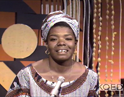 Maya Angelou appears in the TV series Blacks, Blues, Black!