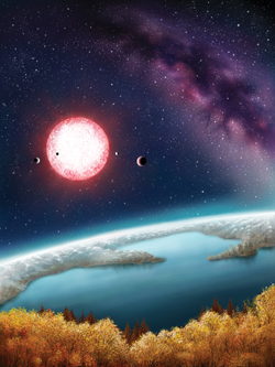 An artist's concept of Kepler-186f.