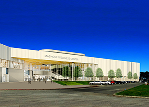 A rendering of the planned Mashouf Wellness Center