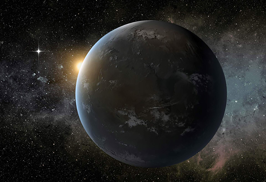 This figure is an artists rendering of an exoplanet.