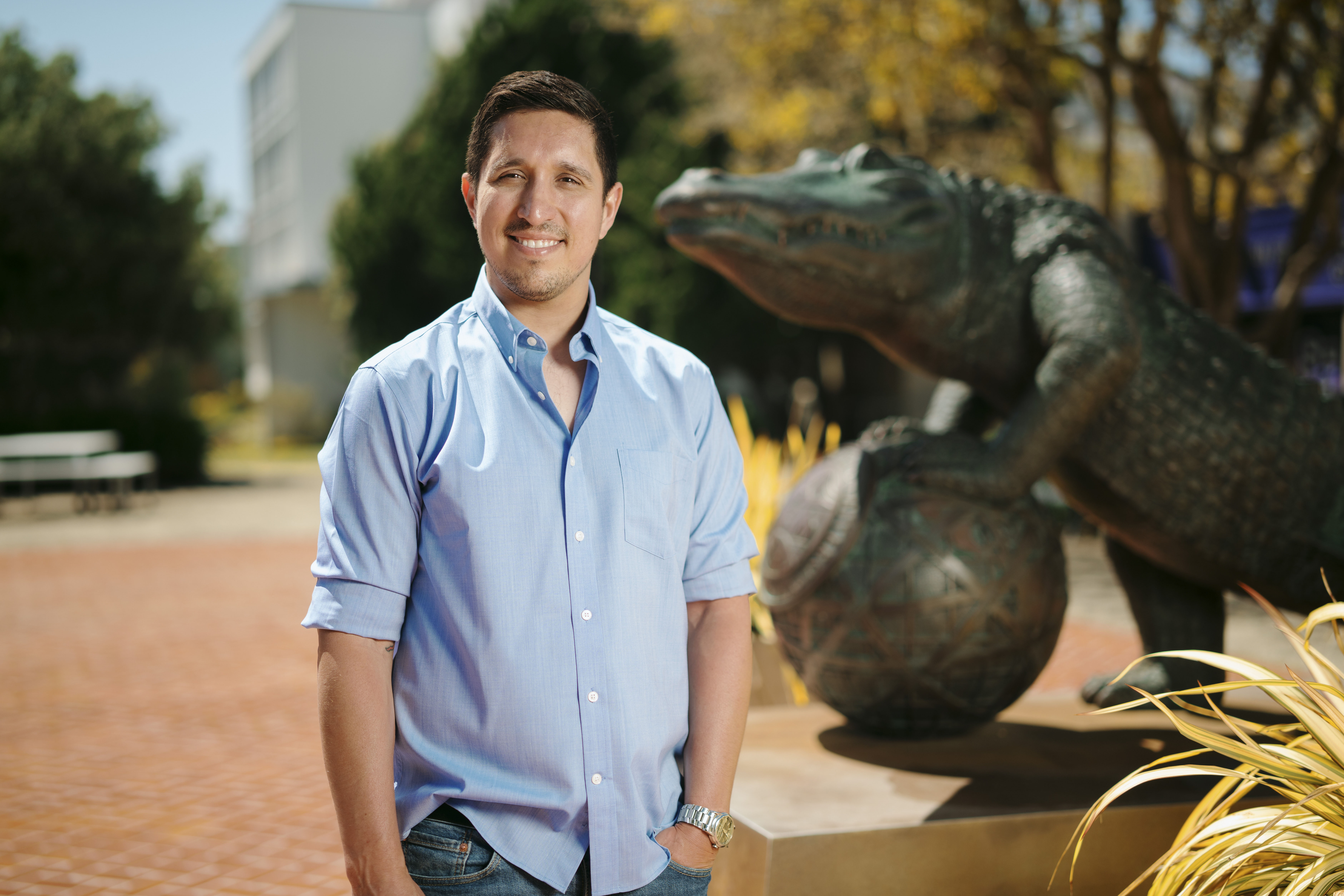 Frankie Sanchez on campus