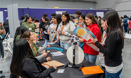 Students at table