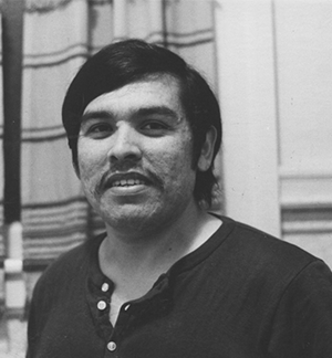 Black and white photo of Juan Gonzales when he was younger 