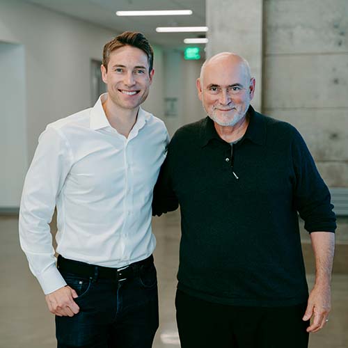 Whit Johnson (left) and his father (right)