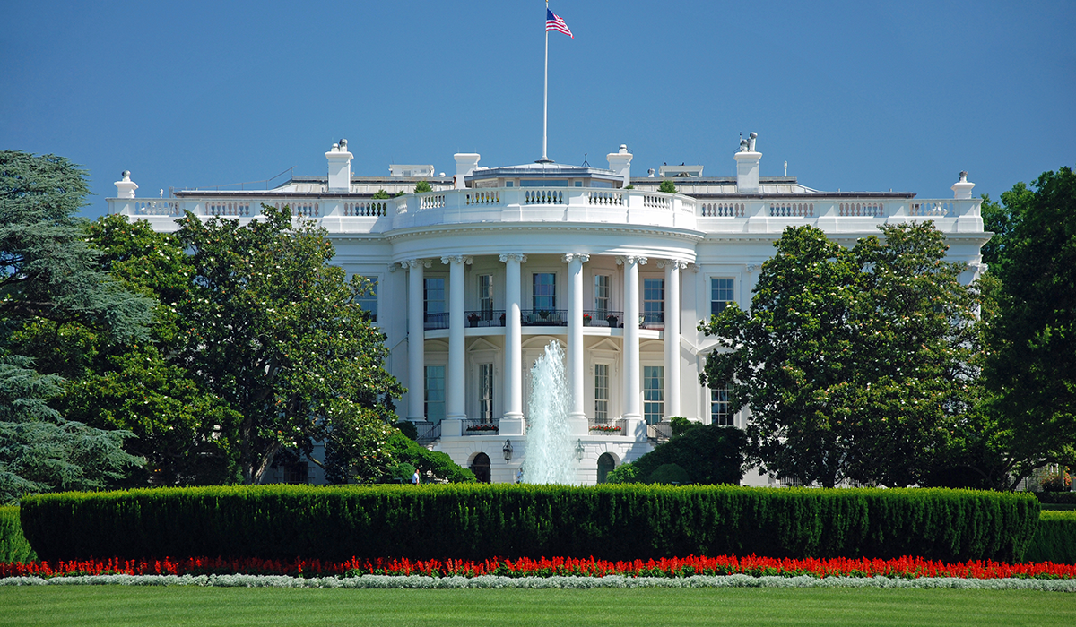 The White House on a sunny day