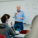 Professor Wes Bethel teaching a computer science class