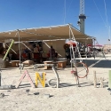 A climate science themed camp called LandPhil at Burning Man