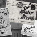 Three handwritten postcards in German by Benno Neuburger, as shown on the cover of “Postcards to Hitler.”
