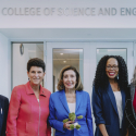 Pelosi with University leaders