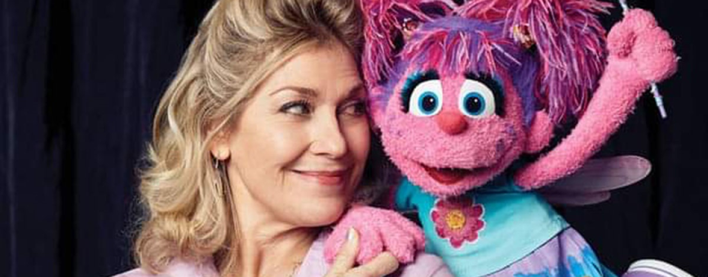 Leslie Carrara-Rudolph and the Abby Cadabby puppet