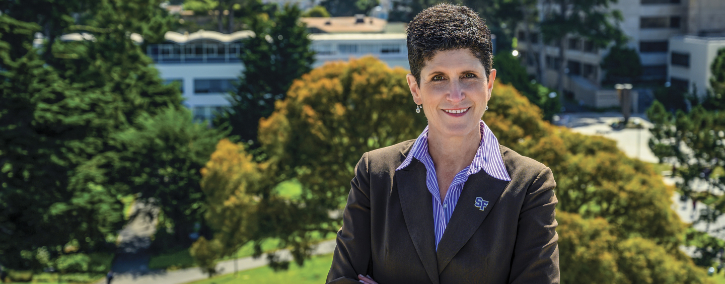 President Mahoney on campus