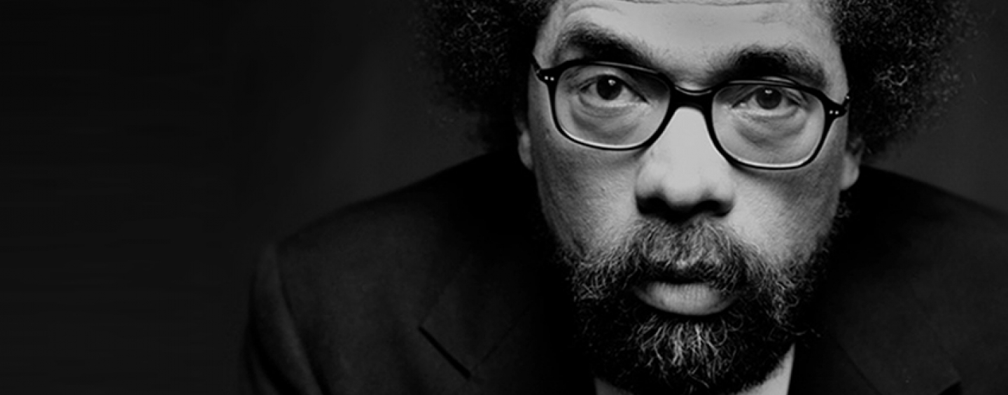 Cornel West black and white studio headshot