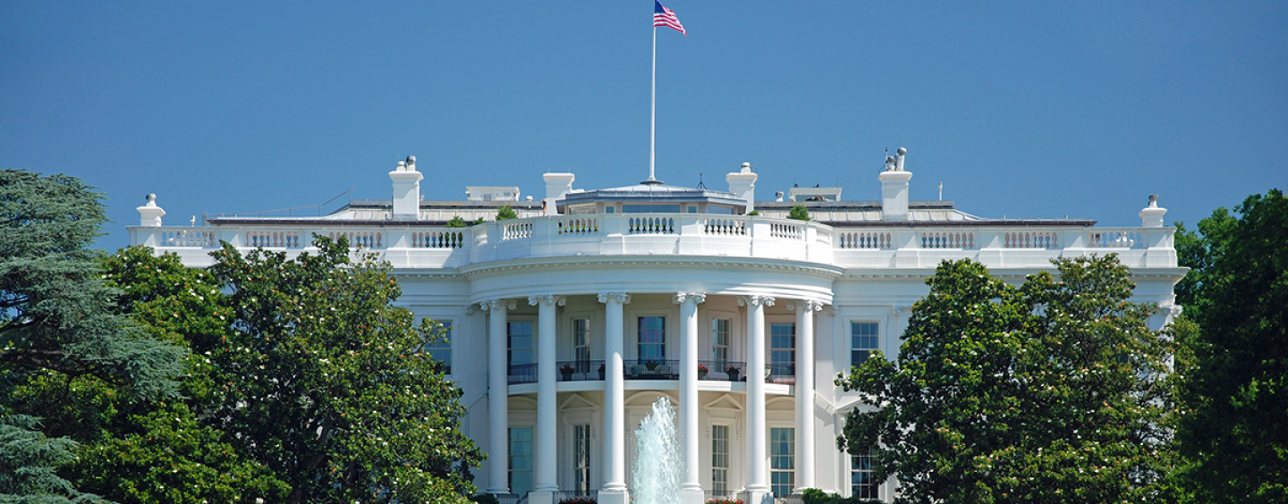 The White House on a sunny day