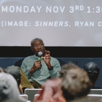 Delroy Lindo addresses a crowd