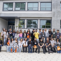 Students gather outside Science building on the SFSU campus