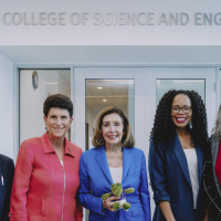 Pelosi with University leaders